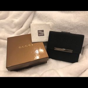 Authentic Black Canvas Gg wallet